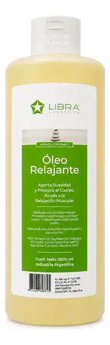Oleo Aceite Masajes Relajantes Mentol Alcanfor X1l Libra Tipo de envase Botella