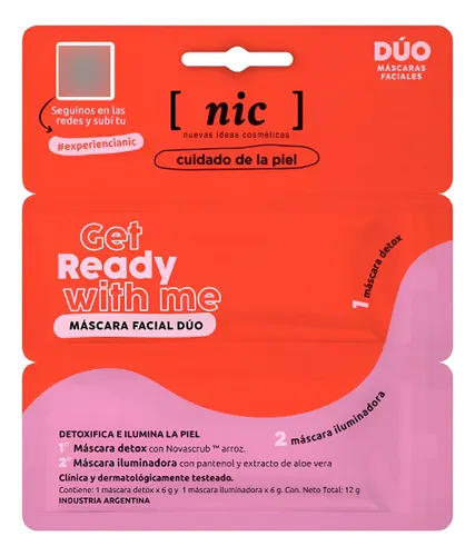 Nic Get Ready With Me Mascara Facial Duo Detox Iluminadora
