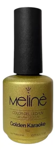 Esmalte Meline Nuevos Colores Gel Uv/led Semip. X 15 Ml Color 822 Golden Karaoke