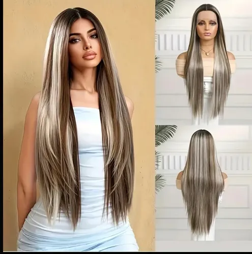 Peluca Hisan Imperceptible Lace Front 13×6 Rubia Reflejos