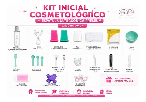 Kit Inicial Cosmetología + Espátula Ultrasónica Profesional