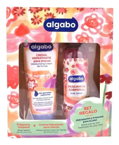Set Algabo Crema para Manos y Body Splash Hidratante Corporal