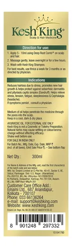 Aceite Capilar Ayurvédico Kesh King, 300 Ml, Tratamiento Cap
