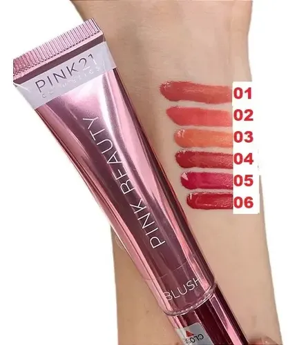 Maquillaje Rubor Liquido Cremoso Pink 21 Beauty Con Esponja Tono del maquillaje 03