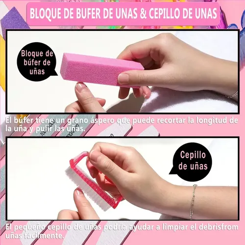 Kit De Para Manicure Y Limas Para Uñas Profesional 12 En 1