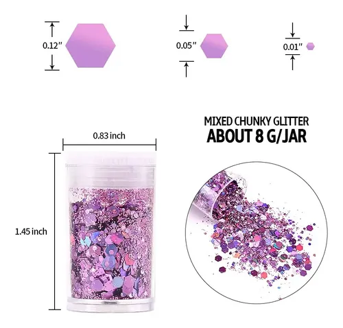 32 Colores Glitter Lentejuelas Brillantes Para Decoración De