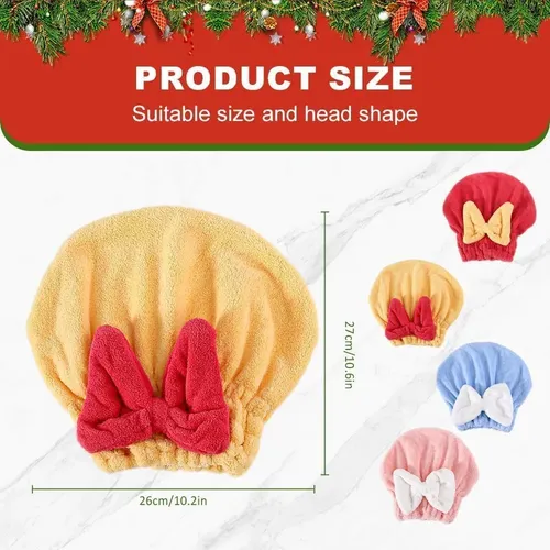 Genérico 2 Gorros De Microfibra Para Secar El Cabello Toalla