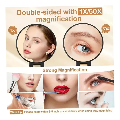 Espejo De Maquillaje Con Aumento 50x