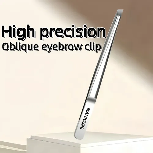 Pinza Depilar Acero Inoxidable Cejas Barba 304mjlogo
