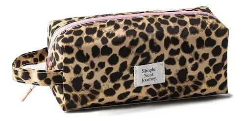Neceser De Maquillaje Con Diseño De Leopardo, Impermeable, D