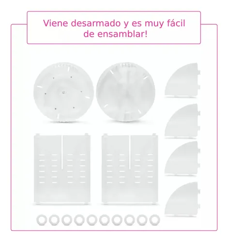 Organizador De Maquillajes Y Cosméticos Acrílico Giratorio