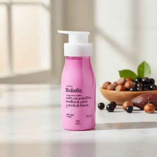 Crema Corporal Avellana Y Casis Tododia Natura 400 Ml