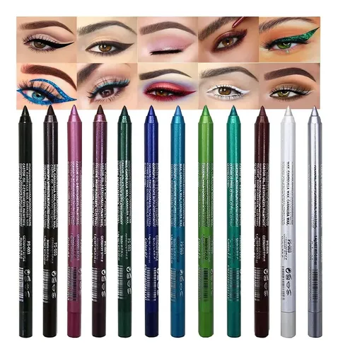 Juego De Delineadores En Gel 12 Colores Evpct