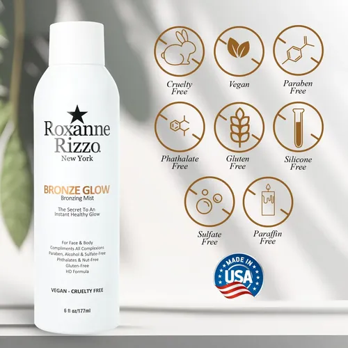 Bruma Hidratante Auto Tanner Roxanne Rizzo Bronze Glow 177 M