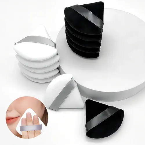 .0.conjunto De 6 Esponjas De Algodão Para Maquiagem Beauty Negro