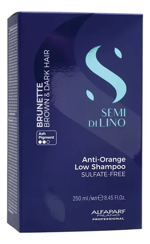 Shampoo Alfaparf Semi Di Lino Brunette Anti-orange X 250ml.