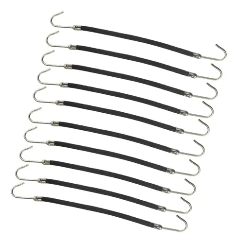 10 Ganchos Elásticos Para Peinar El Cabello (paquete), Cinta Negro Not Specified