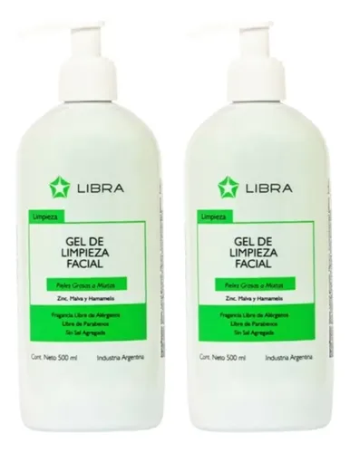 2 Gel De Limpieza Facial Piel Mixta 500gr Libra Cosmetica Momento De Aplicación Día/noche