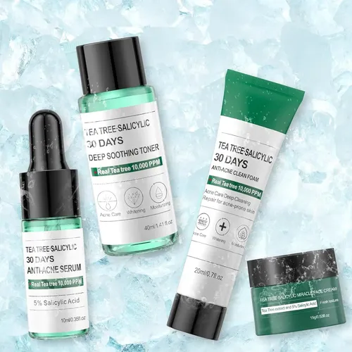 Set Cuidado Facial Con Ácido Salicílico Y Extracto De Té