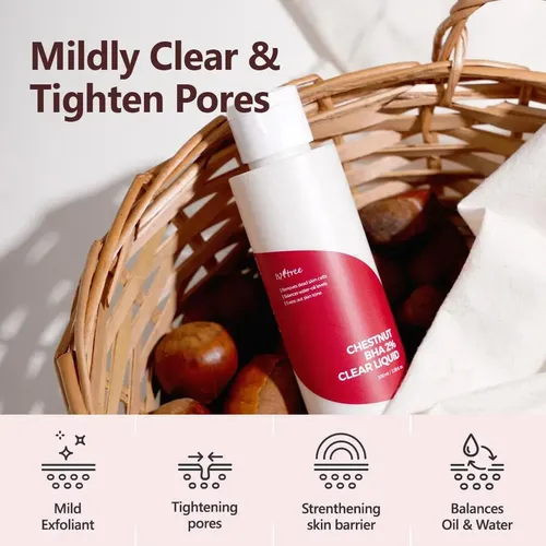Isntree Chestnut Bha 2% Clear Liquid 100ml Todo Tipo De Piel Día/noche