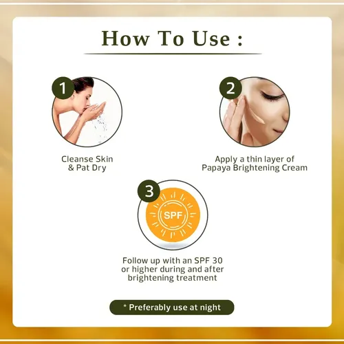 Crema Aclarante Orgánica Papaya Piel Luminosa Manchas Rostro Normal A Seca Noche