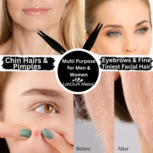 Pinza Fina Punta Precisa Para Cejas Y Pelo Facial