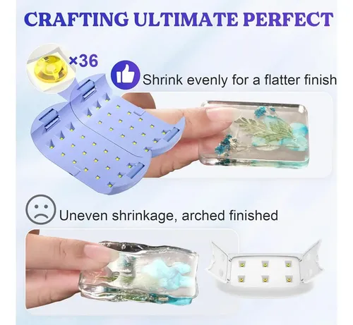 Lámpara Uv Let’s Resin 36 Led Doble Cara 2 En 1 Para Curado