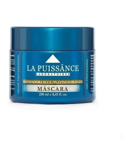 Shampoo Matizador Azul + Mascara La Puissance Blue Platinum