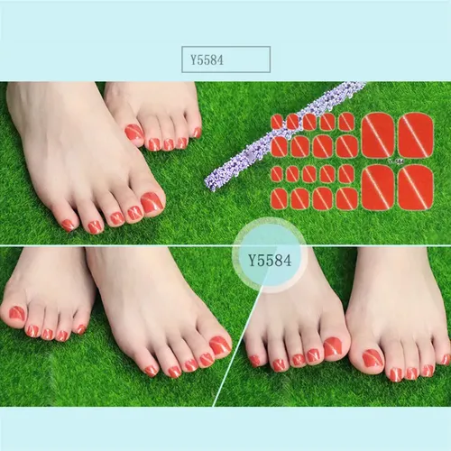 5 Pegatinas Brillantes Para Uñas De Dedos De Los Pies, Esmal