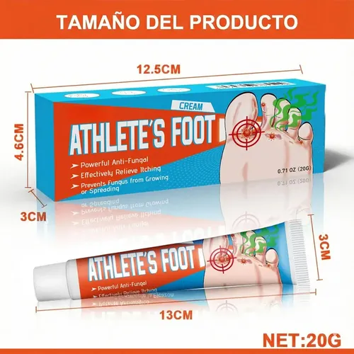 Pomada Pie Atleta 20g Calma Picazon Bolso Gimnasio Viaje Neutra