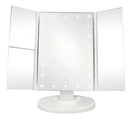 Maquillaje Tríptico Iluminación Led Portátil Base Reforzada