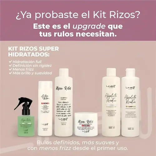Tratamiento Shampoo Hidra Hidrolized con Keratina Hidrolizada, elimina el Frizz para Cabellos Secos ó Hidratación de Rulos, Sin Siliconas ni Parabenos, Producto Profesional, x 500Mls LineUp