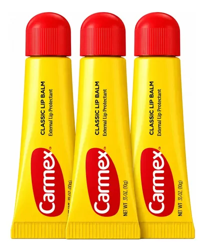 3 Carmex Bálsamo Labial Classic Hidratante Y Protector Labio