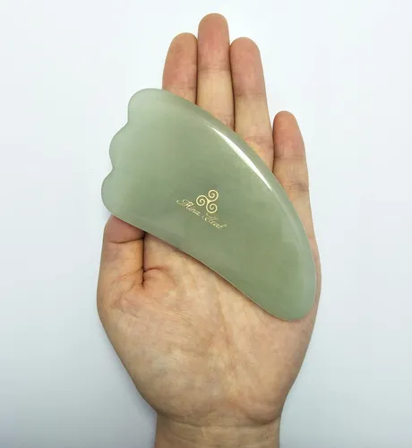 Set De Masajeador Facial Gua Sha Mina Heal Jade Stone X2