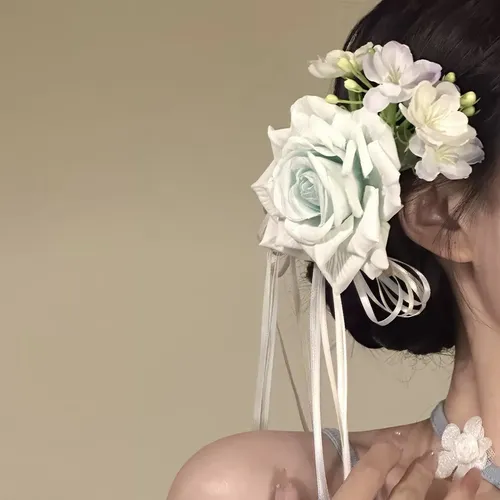 Pinza Para El Pelo Con Cinta Floral Estilo Centro Turístico