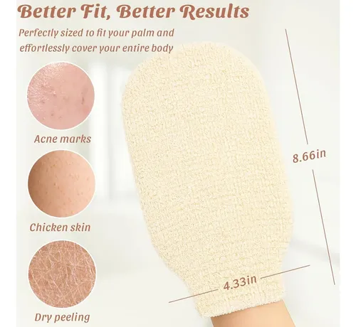 Guantes Exfoliantes De Cáñamo 2 Piezas Brvlsoc