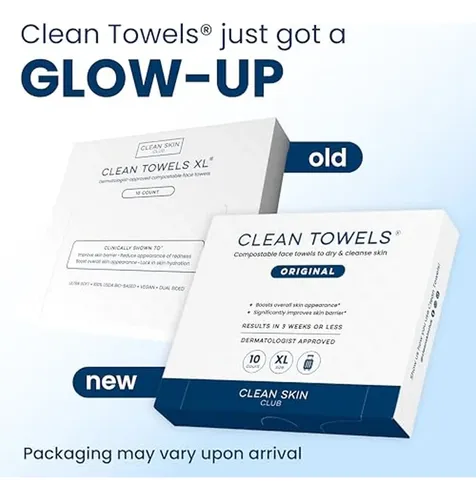 Toallas Clean Skin Club Xl, Paquetes De Viaje 100% Usda Biob