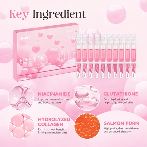 Suero Facial Hidratante Pdrn Pink 10 Piezas Koec