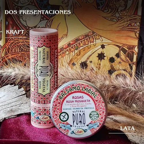 Bálsamo Labial en lata Rosa y Rosa Mosqueta Boti-k Puro