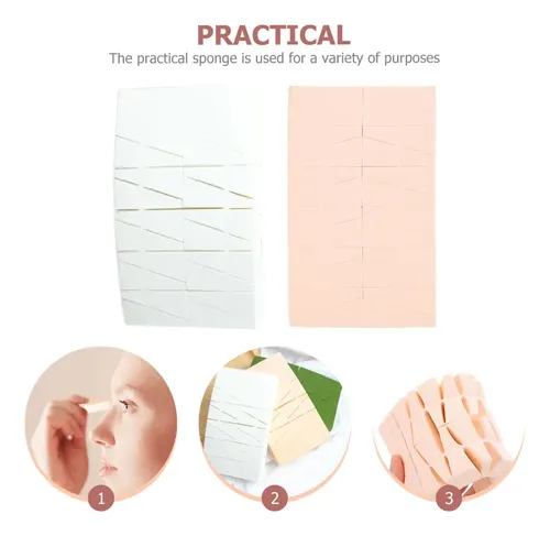2 Bolsas Esponjas De Maquillaje Trapezoidales Y En Cuña