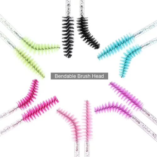 Cepillos Peine X50uni Glitter Para Pestañas Y Cejas Pack X6