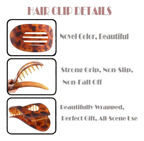 //4 Pieces Of Hair Clips, Flat Clips For The//