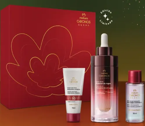 Kit Natura Chronos Derma Antiedad Rostro X 3 Todo Tipo De Piel Día/noche
