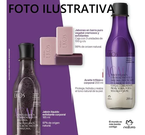 Oleo Aceite Trifasico Corporal Acai 200ml Ekos Natura Vegano