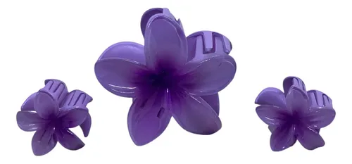 Pack X3 Broches De Pelo Diseño De Flores Coloridas
