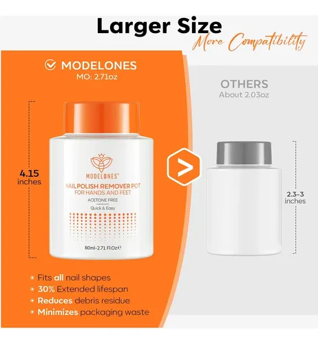 Removedor De Esmalte Modelones Con Esponja Doble – Sin