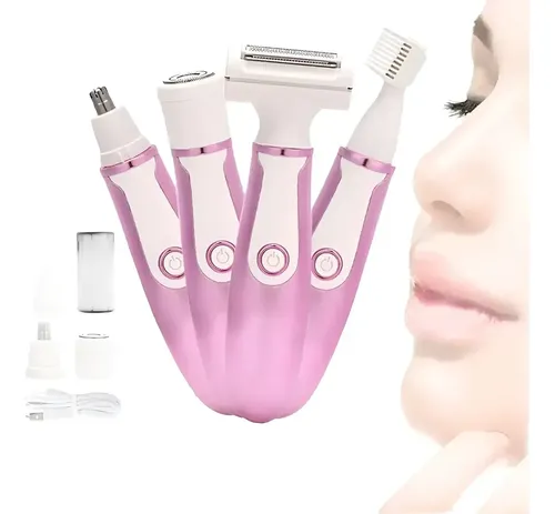 Depiladora Eléctrica 4 En 1 Portatil Usb Cuerpo Cara Daling