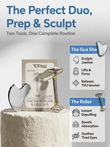 Face Roller & Gua Sha Tools Tophld De Acero Inoxidable