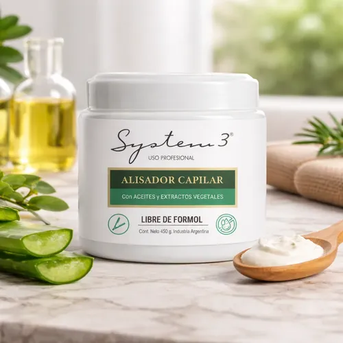 System 3 Alisador Capilar Libre De Formol Con Aceite De 450g