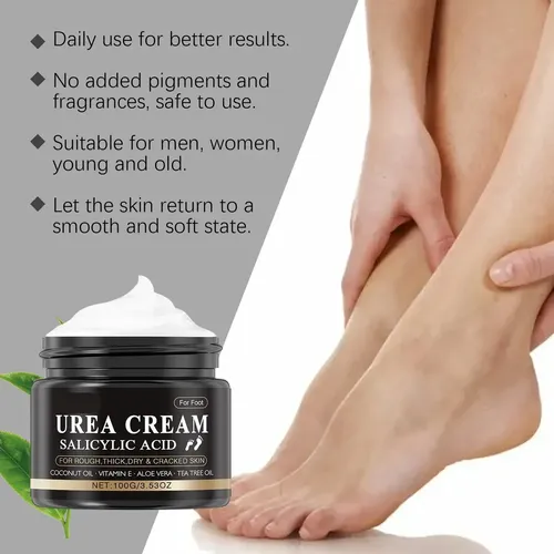 Creme Esfoliante Para Cuidados Com Os Pés Com Uréia 100g 1pc
